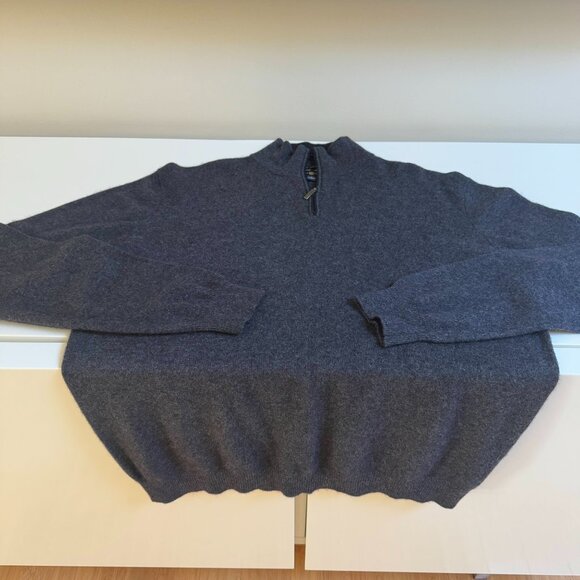 Club Room Men's Cashmere Quarter-Zip Sweater - Picture 5 of 8